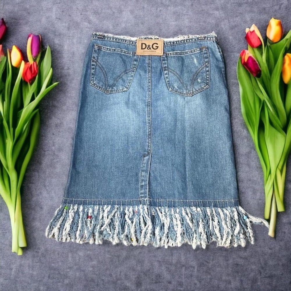 Dolce & Gabbana Low Rise Fringe Skirt